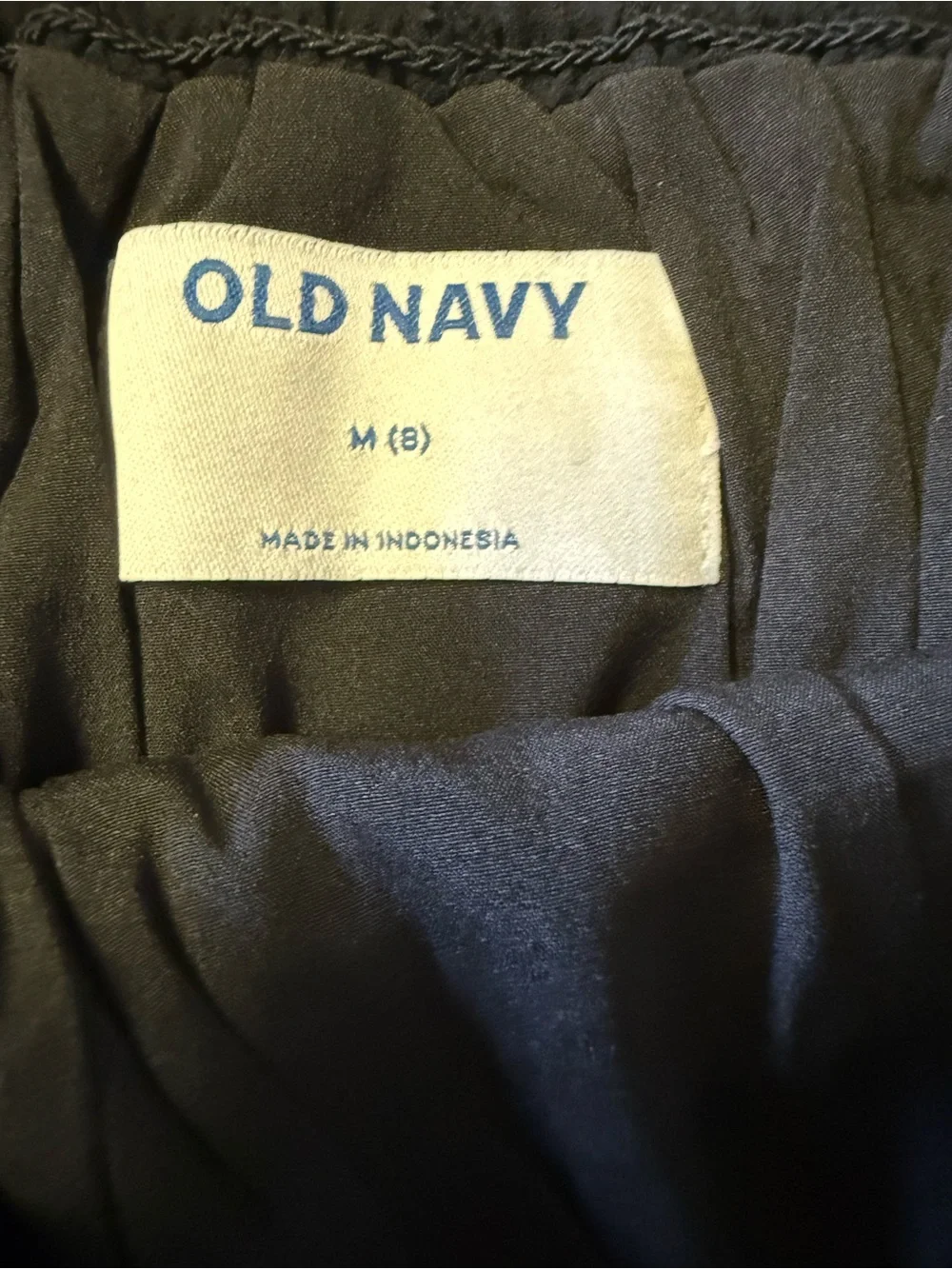 Old Navy Black Smocked Off-Shoulder Dress